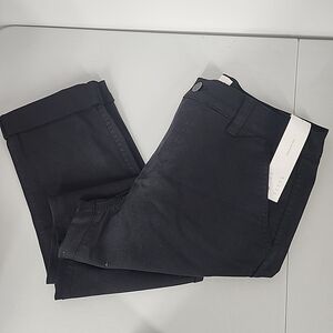 NEW Current Elliot Size 27 Black Cropped Chino Pant The Confidant